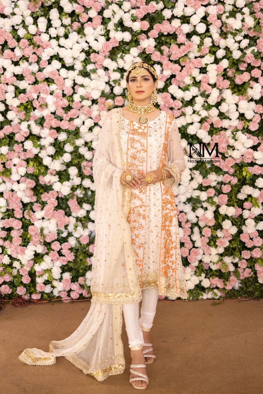 Heavy Mukaish and Gotawork Pishwas Suit -3PC